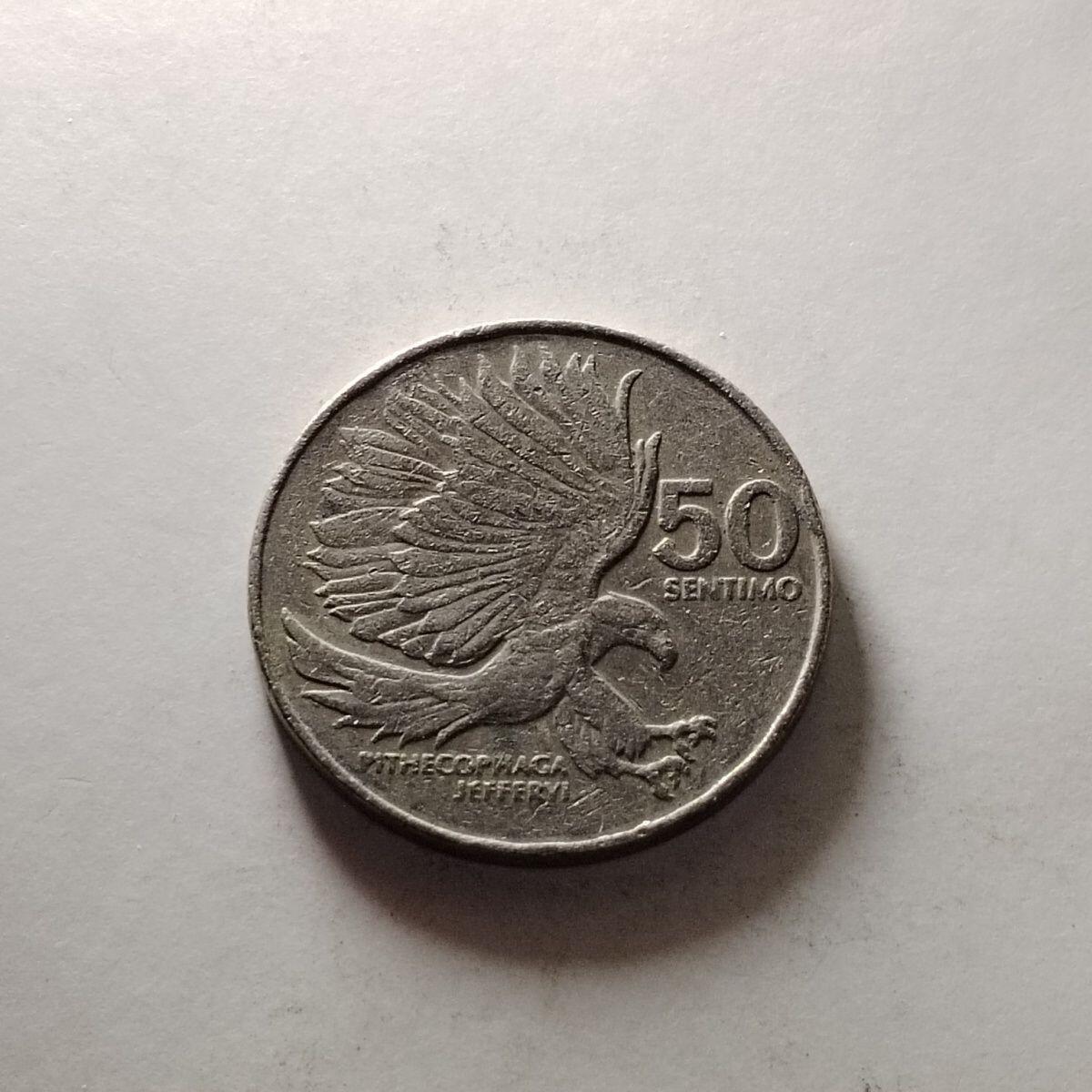 20240602 菲律宾1983-1990年50分硬币集中营 马塞洛 飞鹰 铜镍25mm7621