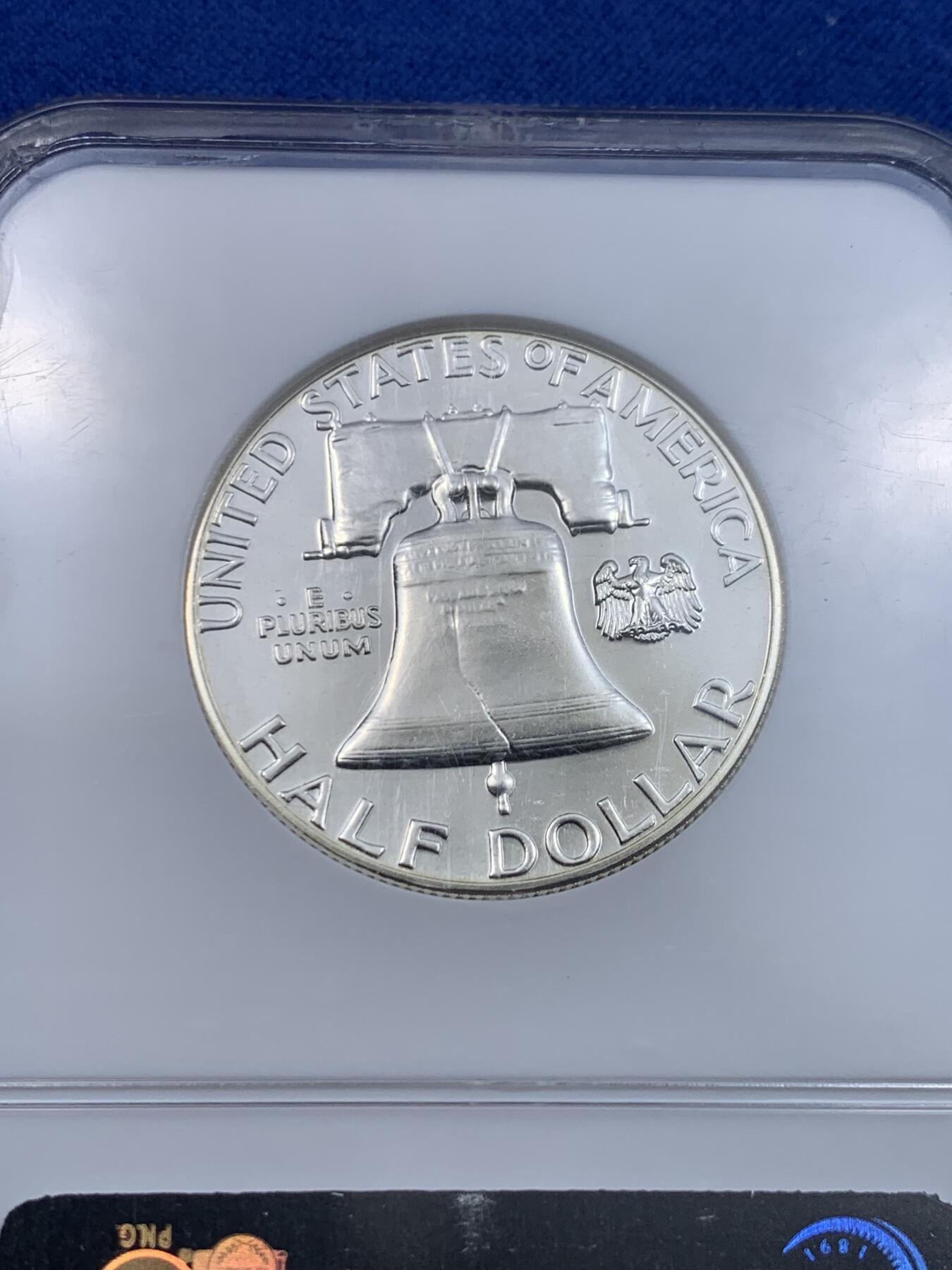 《竞宝斋》第276场- 周日，周一 2场连拍 （全场包邮） NGC PF67 美国1963年富兰克林半美元精制银币 顶级高分