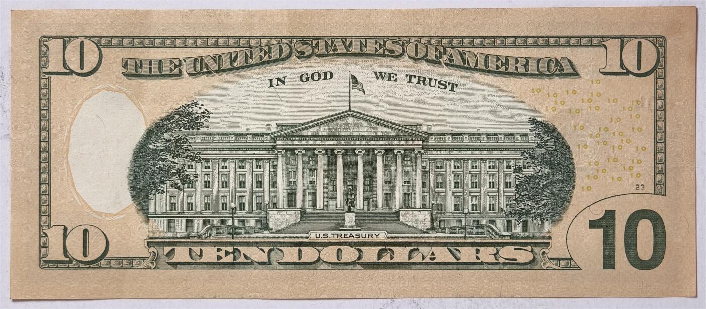 紫瑗钱币——第375期拍卖——纸币场 美国 2013年 D版 无序列 亚历山大·汉密尔顿 10美元 彩色版 AU