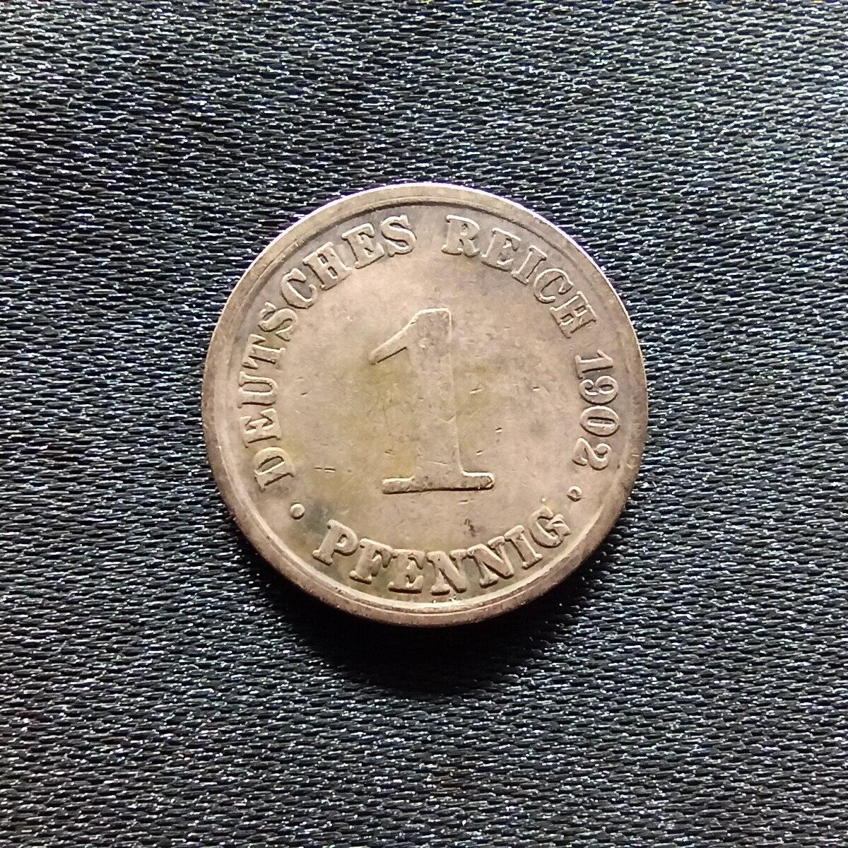 邮泉阁限时拍卖第九场 德国硬币专场二 德意志帝国1902年1芬尼A版