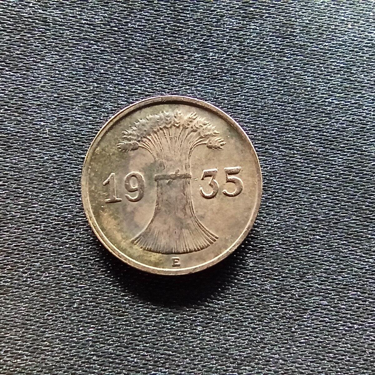 邮泉阁限时拍卖第九场 德国硬币专场二 德国1935年1芬尼E版