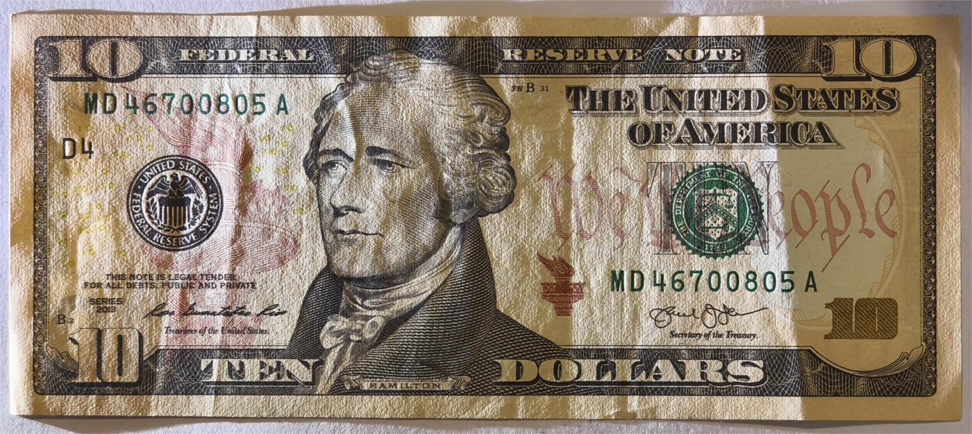 紫瑗钱币——第375期拍卖——纸币场 美国 2013年 D版 无序列 亚历山大·汉密尔顿 10美元 彩色版 AU