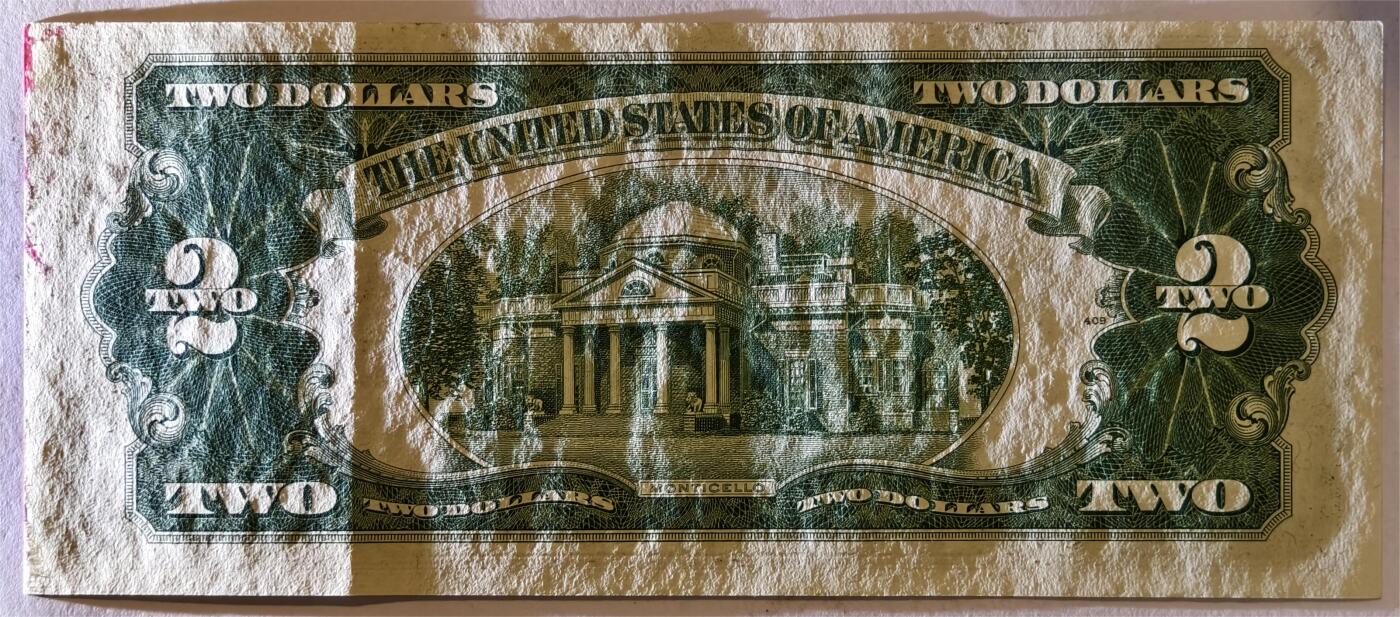 紫瑗钱币——第375期拍卖——纸币场 美国 1953年 C序列 托马斯·杰斐逊 2美元 红印 政府券 UNC-