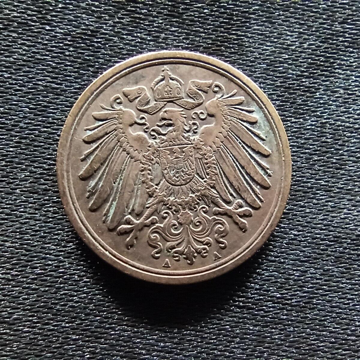 邮泉阁限时拍卖第九场 德国硬币专场二 德意志帝国1907年1芬尼A版