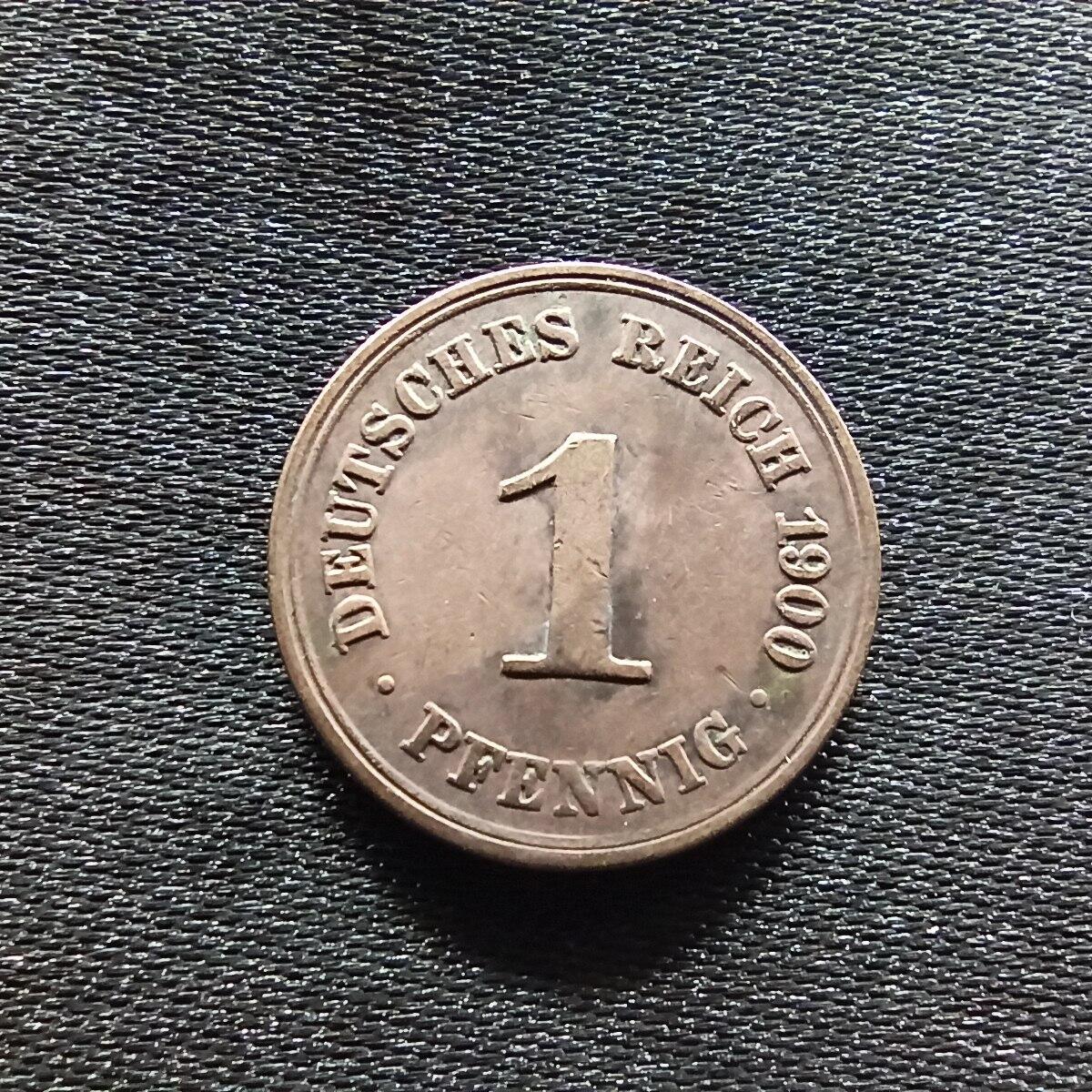 邮泉阁限时拍卖第九场 德国硬币专场二 德意志帝国1900年1芬尼A版