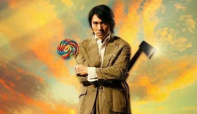 零元拍：星爷周星驰亲笔签名《功夫：10周年增强版》原版海报，尺寸330/490MM