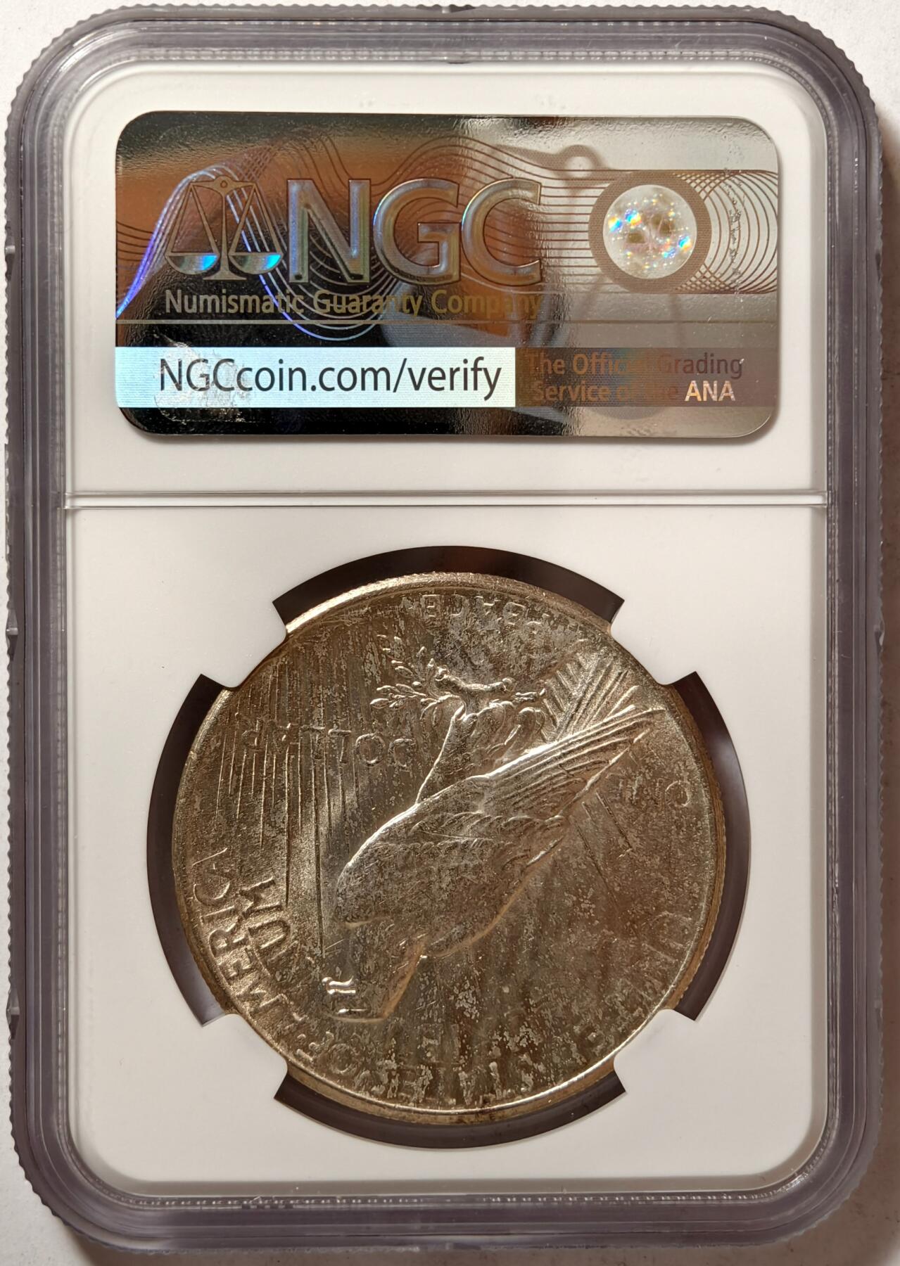 紫瑗钱币——第362期拍卖 美国 1925年 和平鸽 1美元 银币 NGC MS61