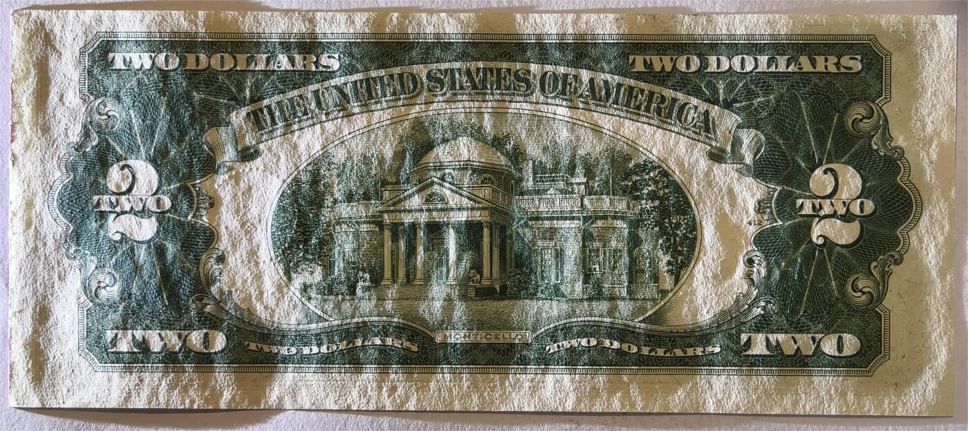 紫瑗钱币——第361期拍卖——纸币场 美国 1953年 C序列 托马斯·杰斐逊 2美元 红印 政府券 UNC-