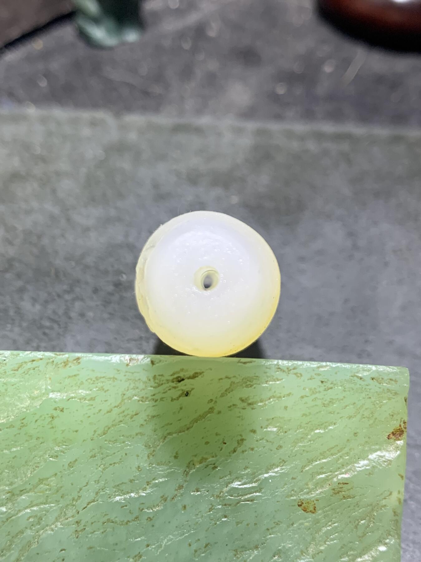 精美高玉化海洋玉髓手工雕刻竹子大桶珠一个！
