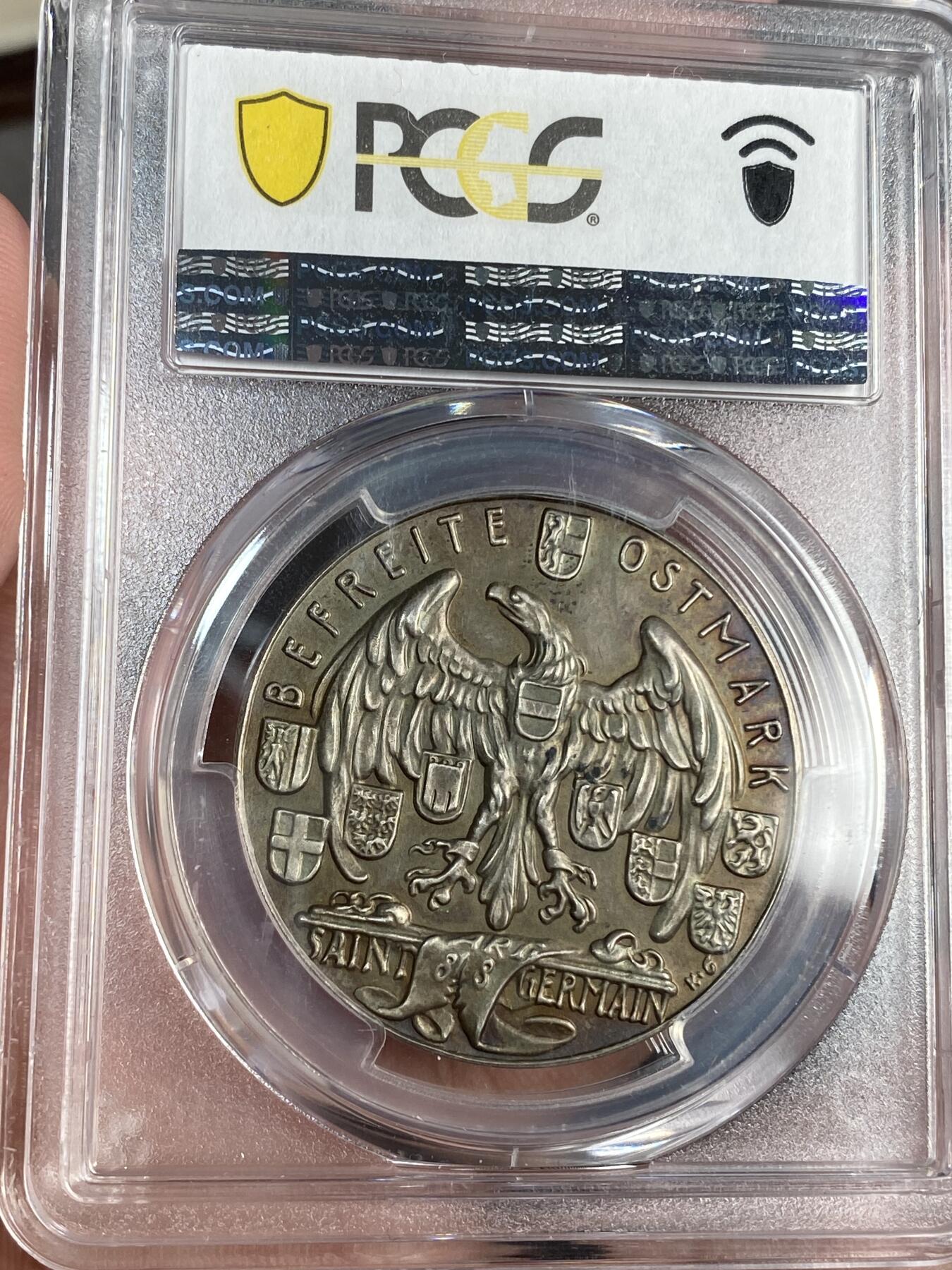 【麦稀奇世界钱币展】万国钱币拍卖第027期（五月端阳●万国夏季大拍） PCGS SP64 1938年德国解放奥地利纪念银章 哥茨设计 三帝国名誉品种