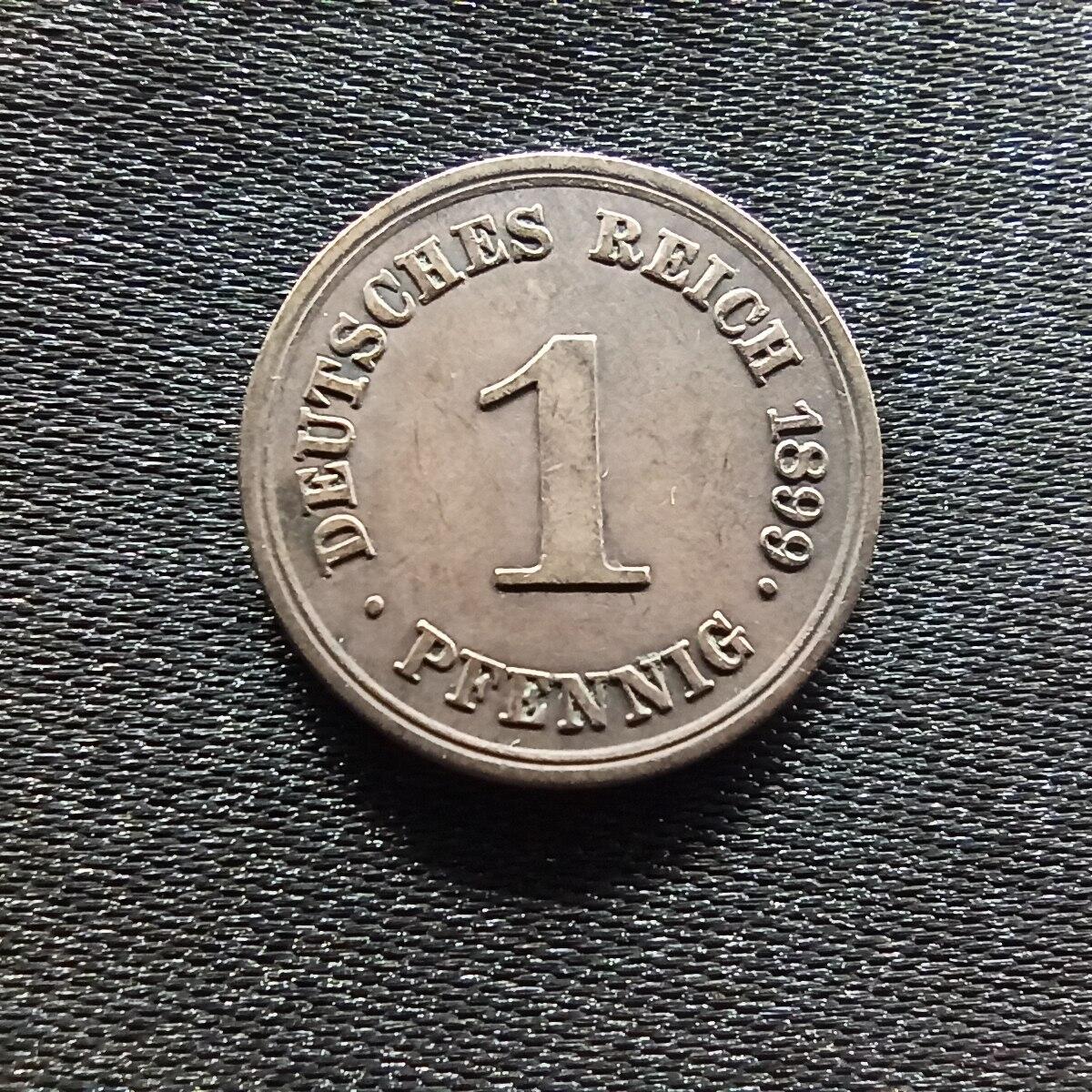 邮泉阁限时拍卖第九场 德国硬币专场二 德意志帝国1899年1芬尼E版