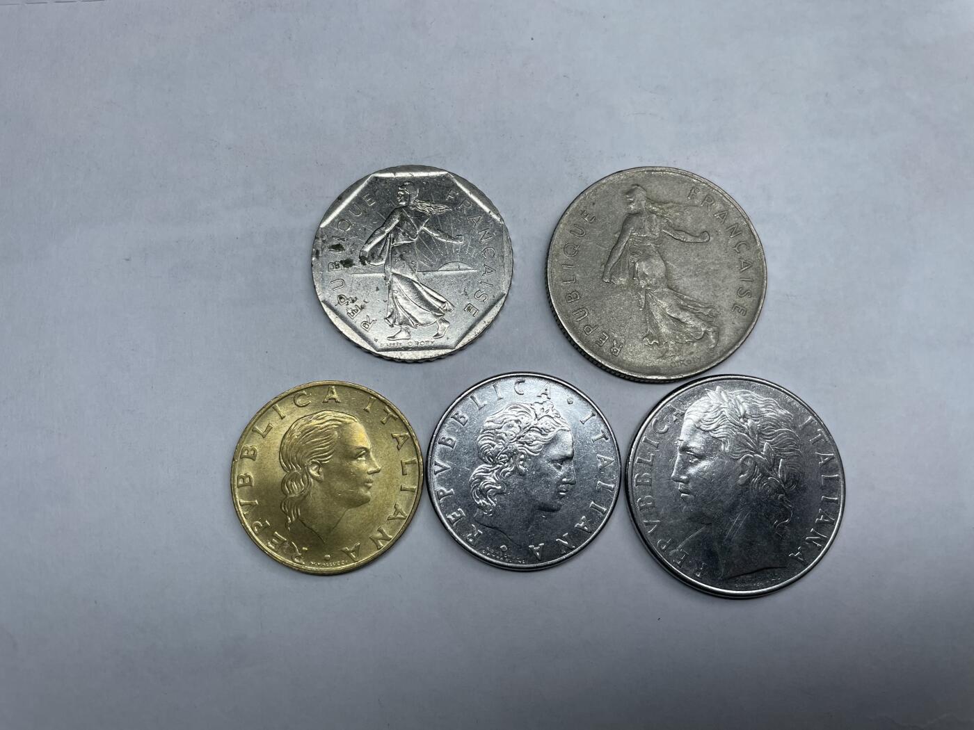 2024年集古藏今外币拍卖第八期-第6场—（总第76拍） 法国和意大利5枚