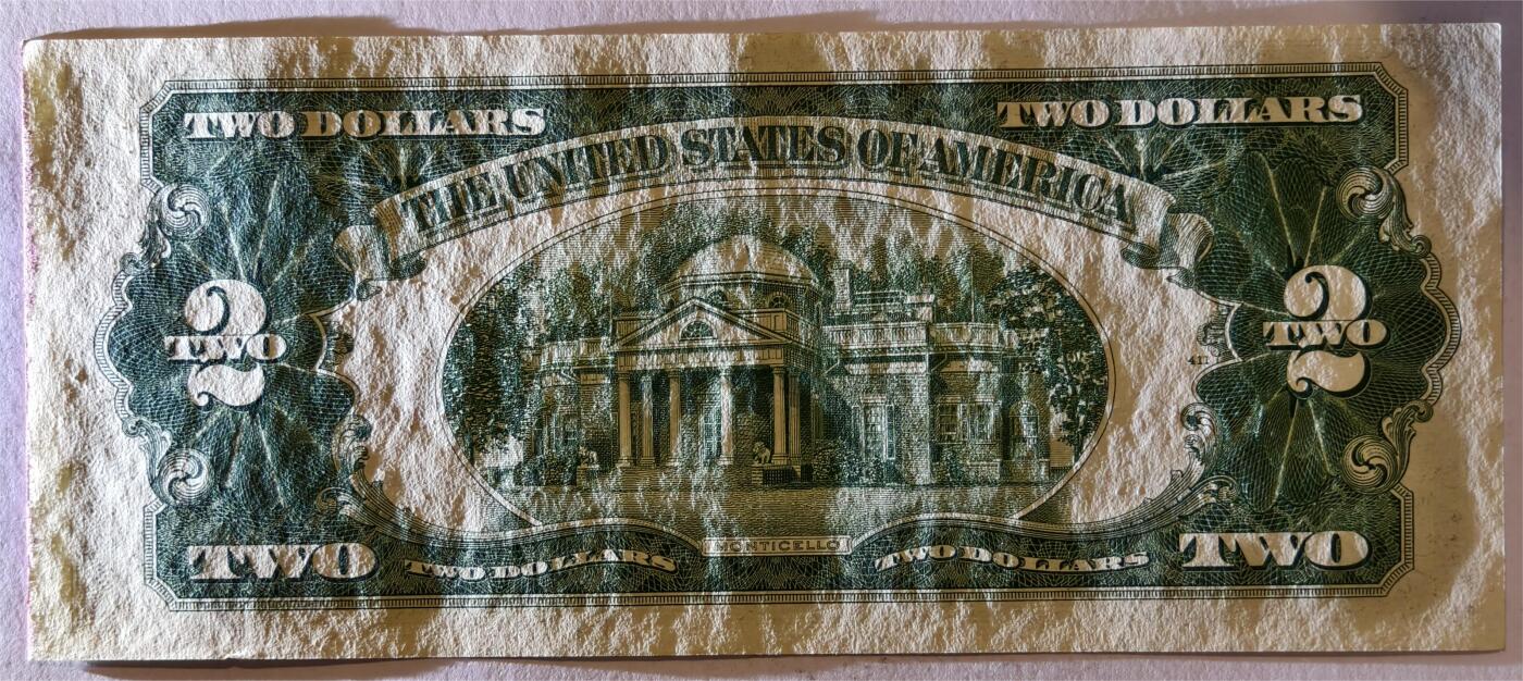 紫瑗钱币——第375期拍卖——纸币场 美国 1953年 C序列 托马斯·杰斐逊 2美元 红印 政府券 UNC-