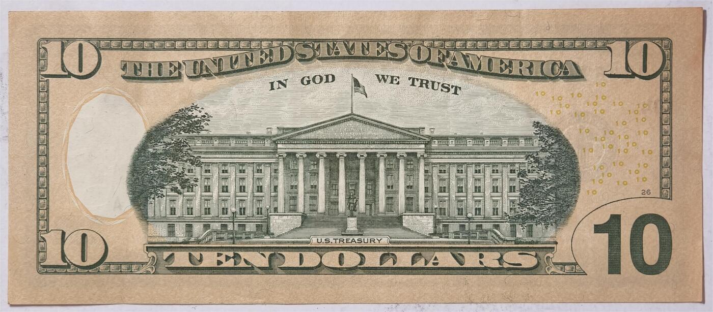 紫瑗钱币——第375期拍卖——纸币场 美国 2013年 D版 无序列 亚历山大·汉密尔顿 10美元 彩色版 AU