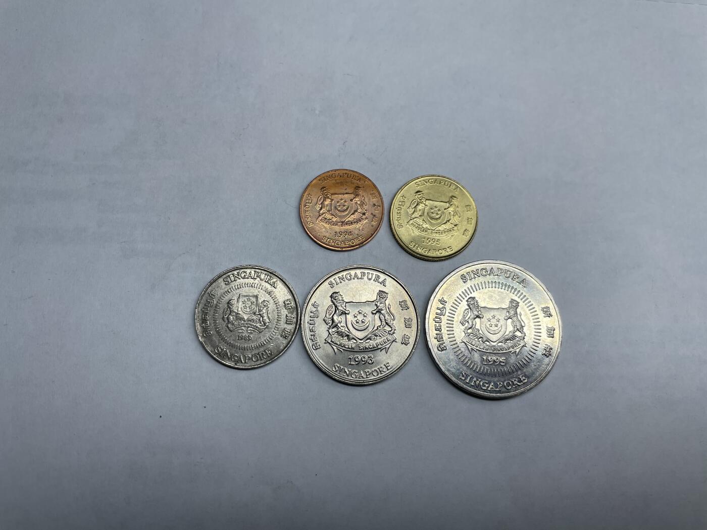 2024年集古藏今外币拍卖第八期-第6场—（总第76拍） 新加坡各面值5枚