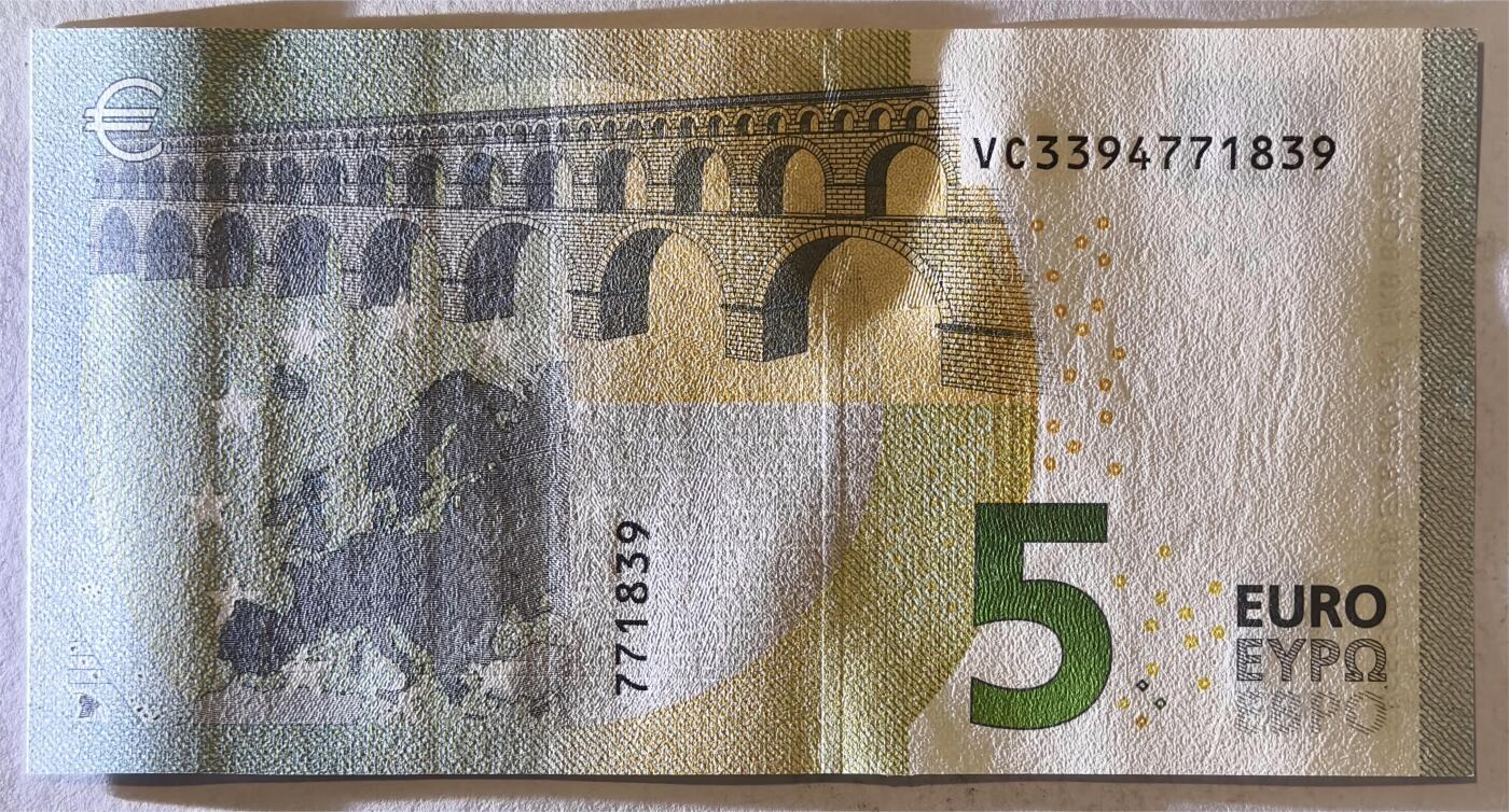 紫瑗钱币——第375期拍卖——纸币场 欧元 西班牙 2013年 加尔桥 5欧元 UNC