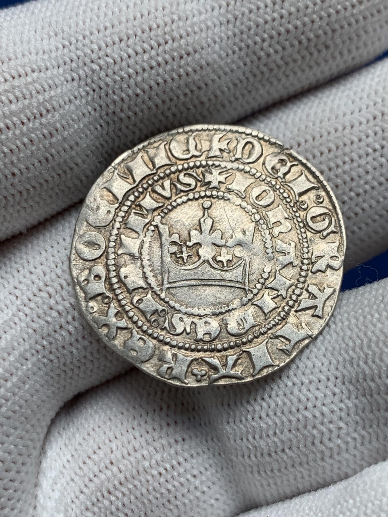 《竞宝斋》第276场- 周日，周一 2场连拍 （全场包邮） 波西米亚王国 约1310-1346年 1格罗斯银币 打制的非常好