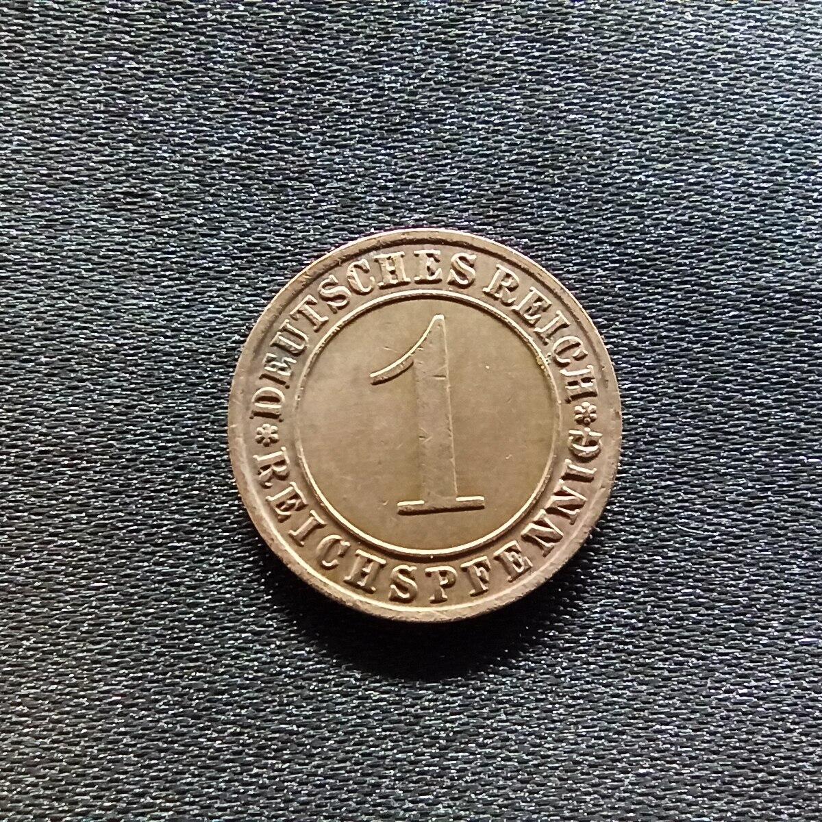 邮泉阁限时拍卖第九场 德国硬币专场二 德国1933年1芬尼E版