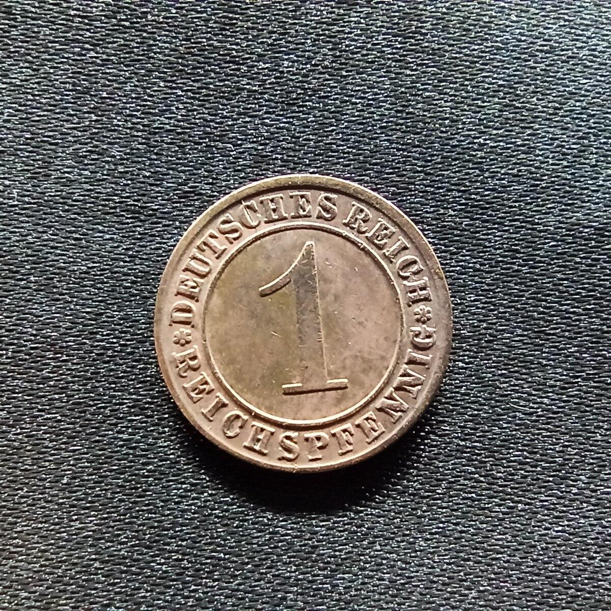 邮泉阁限时拍卖第九场 德国硬币专场二 德国1934年1芬尼A版