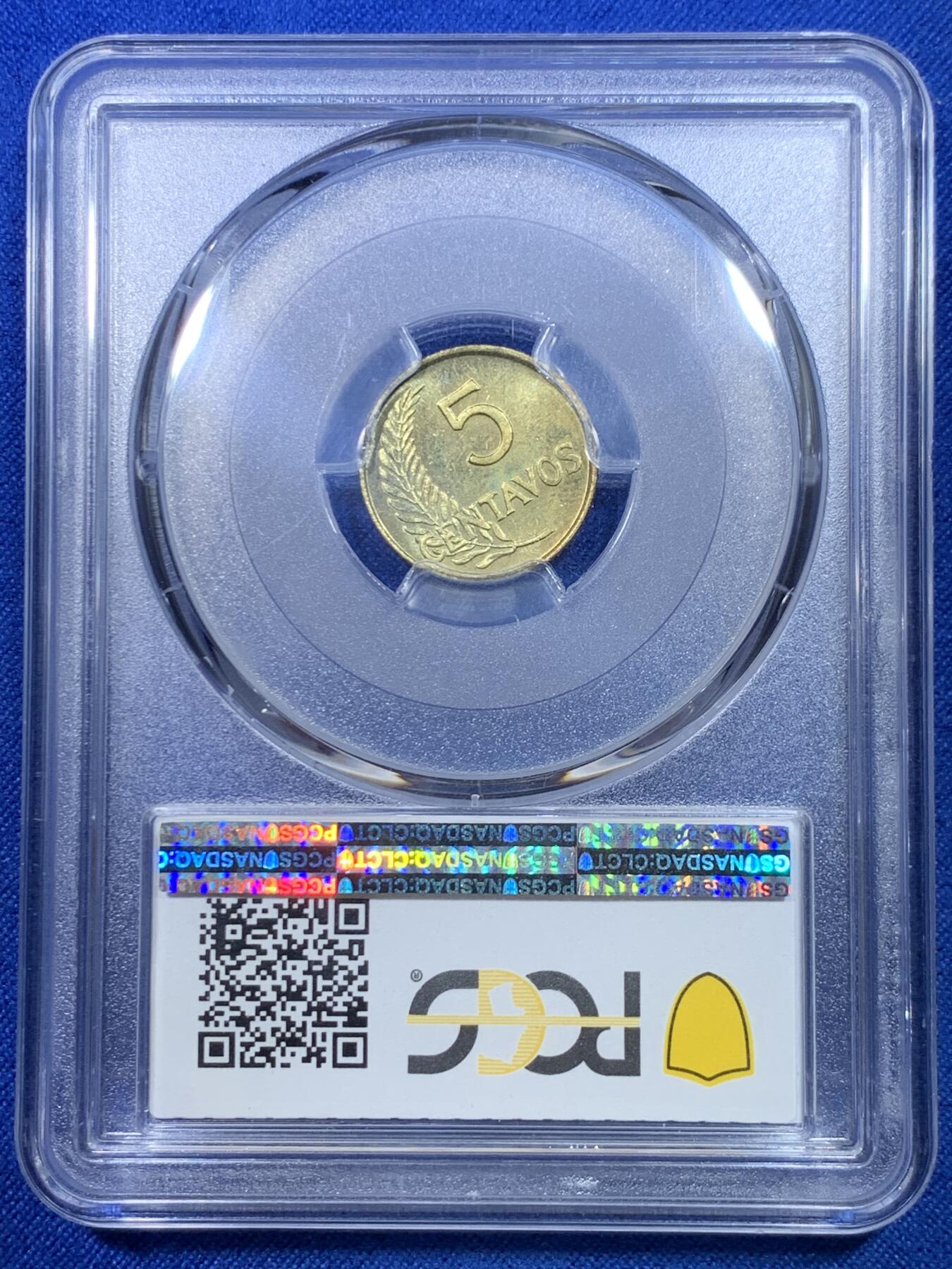 《竞宝斋》第276场- 周日，周一 2场连拍 （全场包邮） 5枚一组 秘鲁1965年精制套装 带蛇纹皮包装盒 PCGS鉴定 带证书 非常少见 基本上遇不到 市场价近千美金