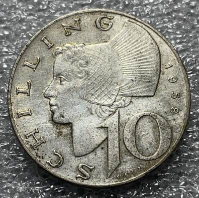 神仙姐姐散币好品专场第四十六期 - 1958 年奥地利 10 先令银币