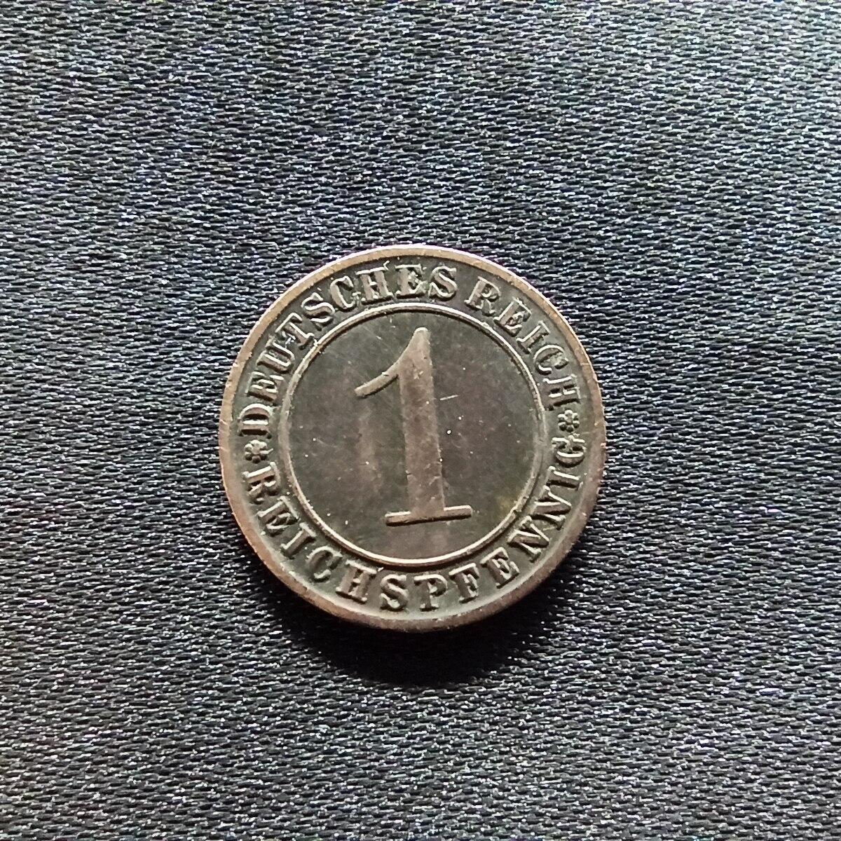 邮泉阁限时拍卖第九场 德国硬币专场二 德国1933年1芬尼F版