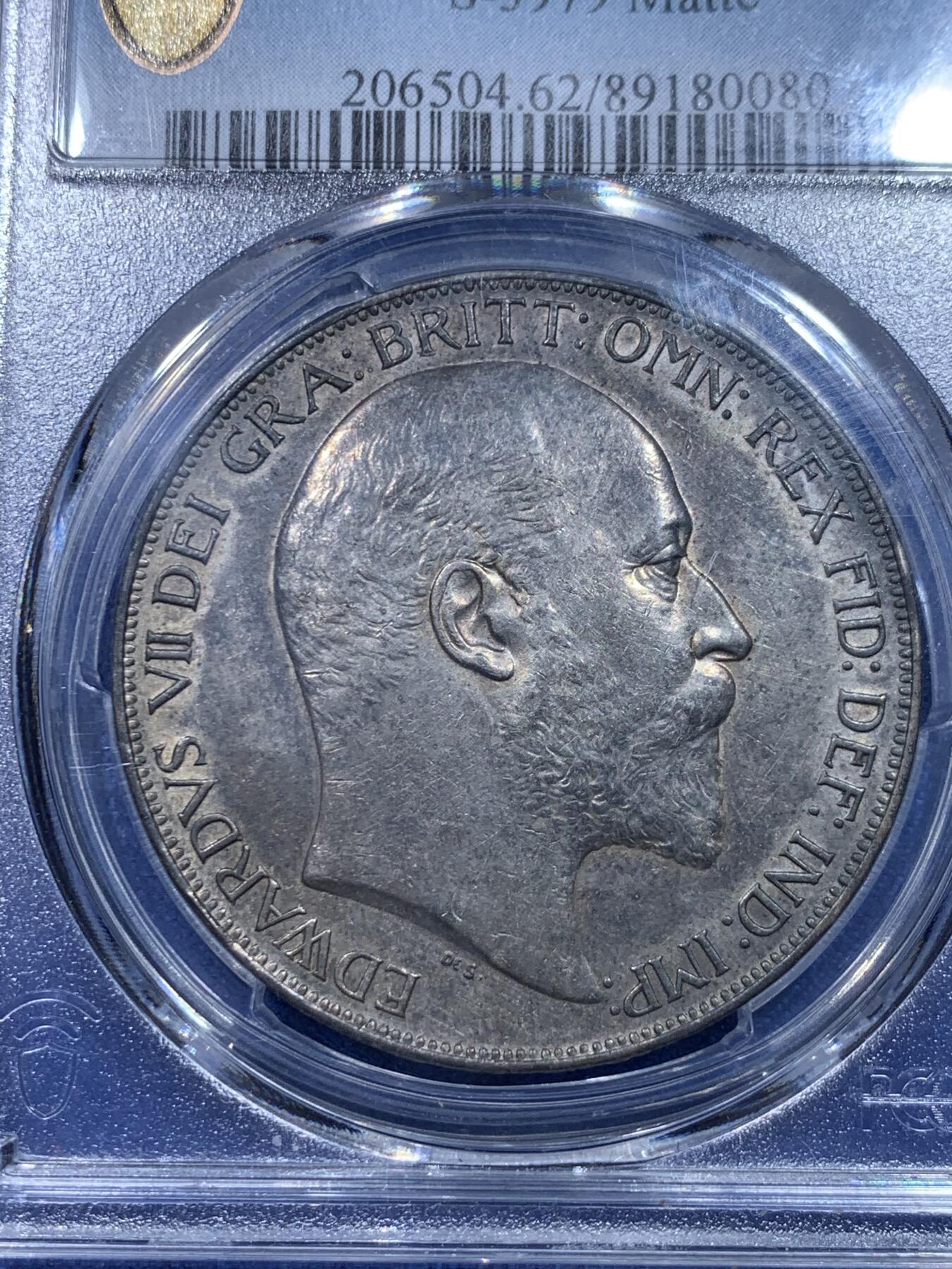 《竞宝斋》第276场- 周日，周一 2场连拍 （全场包邮） PCGS PR62 英国1902爱七精制大马剑银币 人物头像素描质感，背面骑士肌肉线条满满，底板丝绸状态，P盒低评，上手状态极佳。英系海外表现稳健