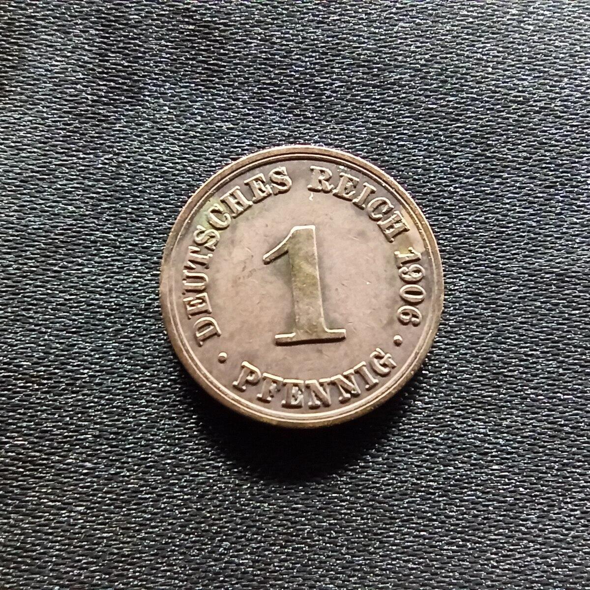 邮泉阁限时拍卖第九场 德国硬币专场二 德意志帝国1906年1芬尼A版