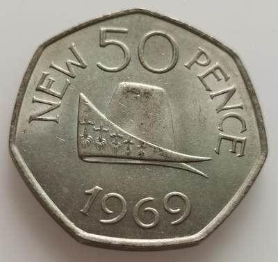 各种国外老铜币老银币端午节专场（中拍皆有赠品） - 泽西1969年船帽50便士