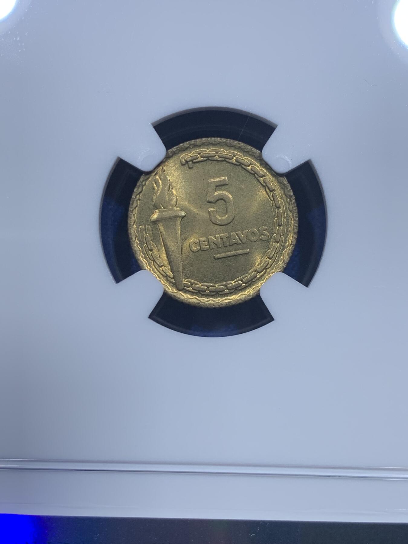 《竞宝斋》第276场- 周日，周一 2场连拍 （全场包邮） 3枚一组 NGC MS64/62/63 秘鲁1954年5分/10分/20分铜币