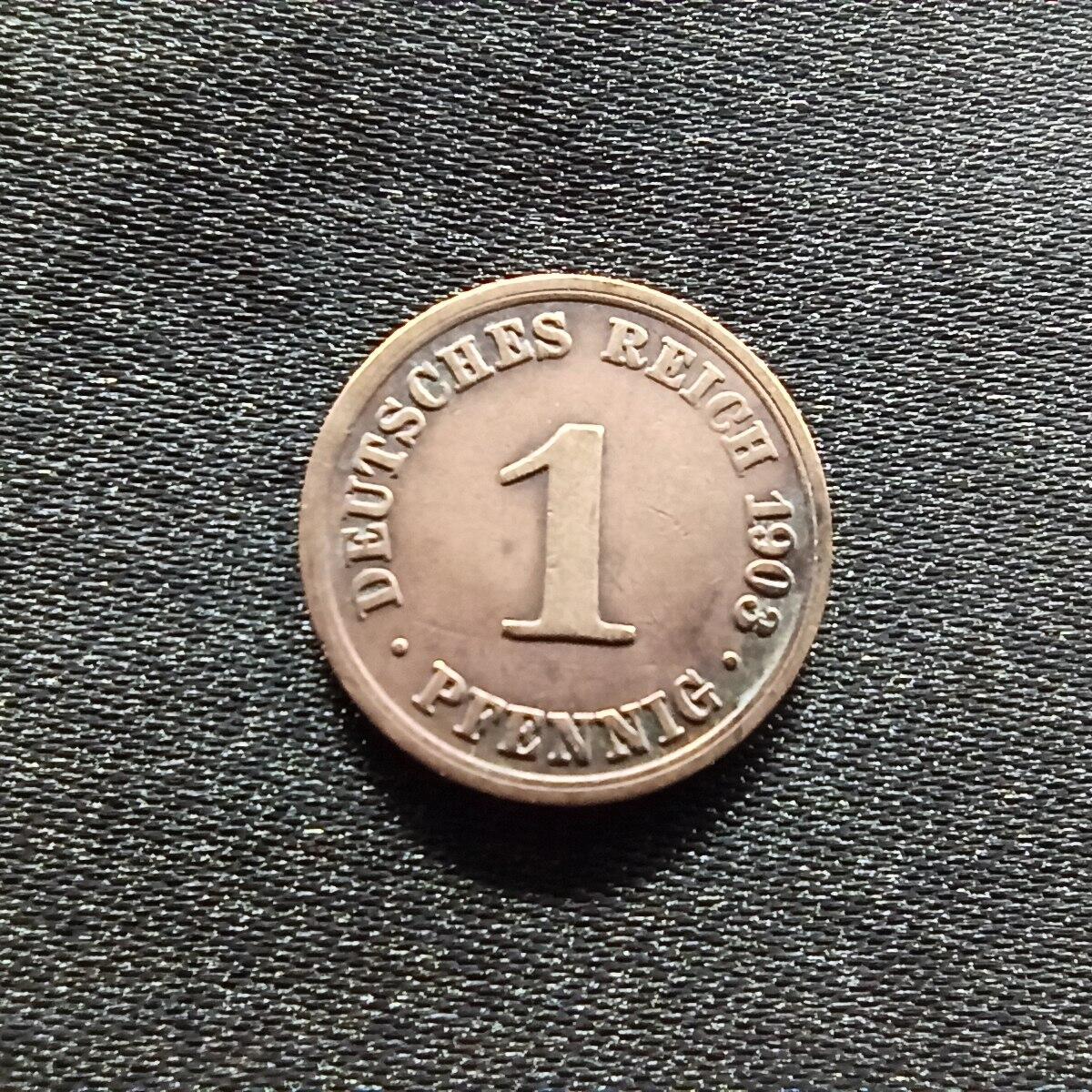 邮泉阁限时拍卖第九场 德国硬币专场二 德意志帝国1903年1芬尼A版