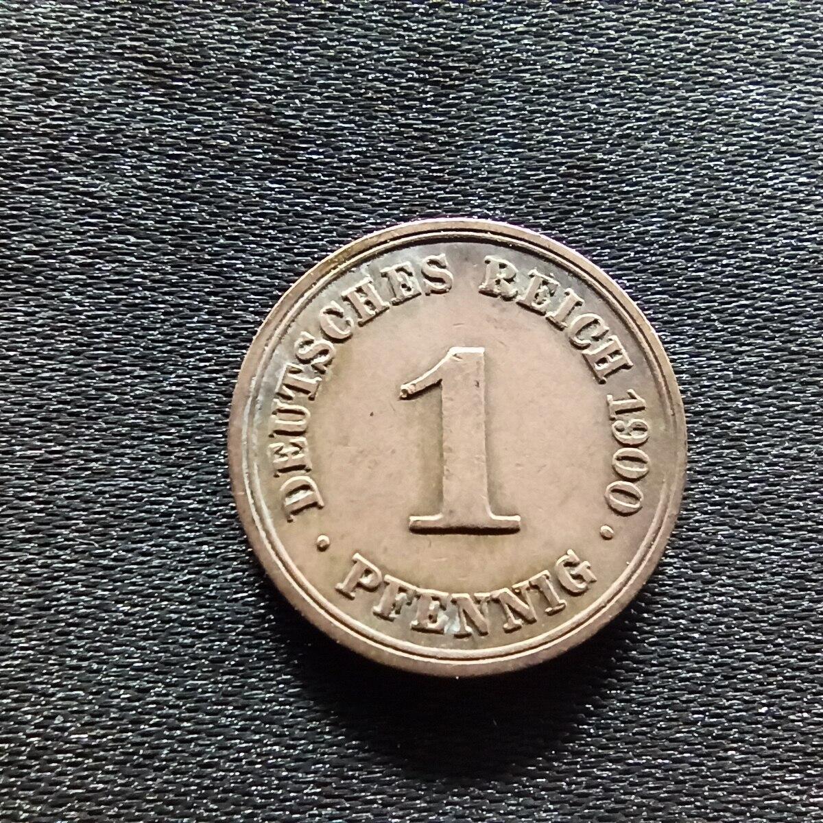 邮泉阁限时拍卖第九场 德国硬币专场二 德意志帝国1900年1芬尼F版