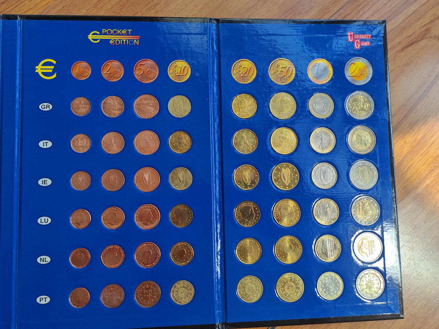 荷兰原装钱币册 欧盟 欧元初版首发十二国硬币纪念册  （奥地利，比利时，德国，西班牙，法国，葡萄牙，卢森堡，荷兰，爱尔兰，希腊，意大利，芬兰）全新未流通品相