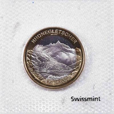 S&S Numismatic世界钱币-拍卖 第112期  - 瑞士2024年 瑞士冰川-罗纳冰川 10法郎双色纪念币 原厂塑封