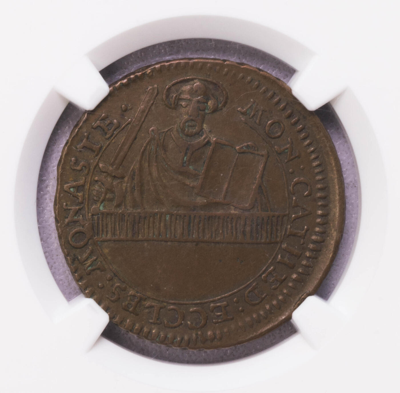 NGC-AU58BN 1787明斯特主教区教士6芬尼代用币 唯一冠军
