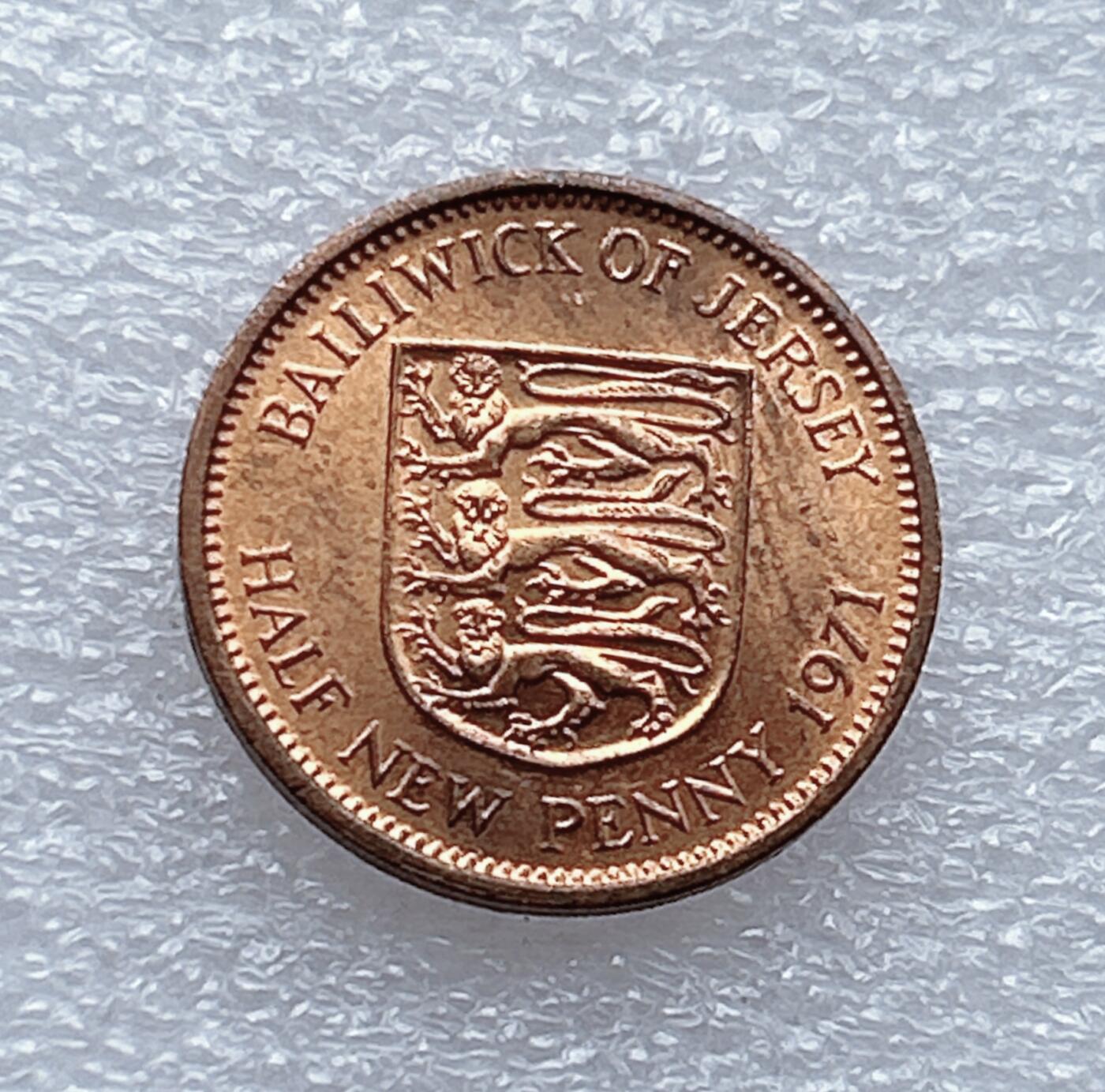 第一海外回流一元起拍收藏 散币专场 第93期 1971年英属泽西岛半便士 原光品