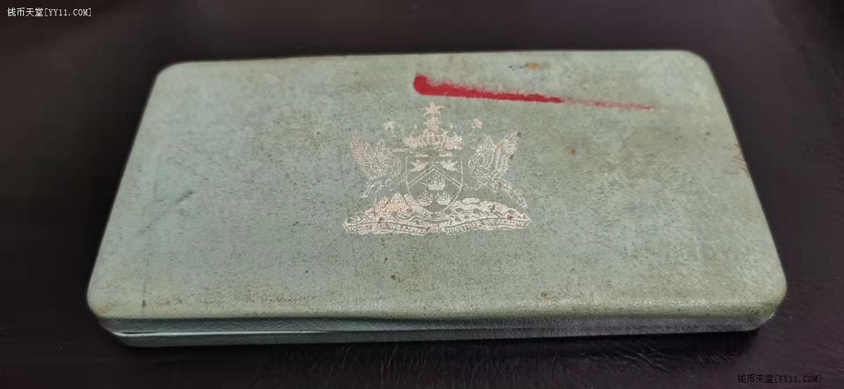 特立尼达和多巴哥1970年6枚套币 造币厂原盒装 清年份 实图 AUNC
