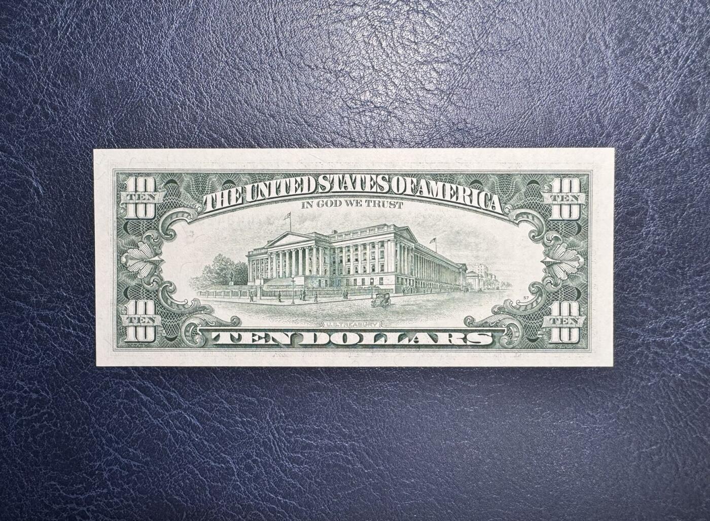 收藏联盟Quantum Auction 第351期拍卖  美国联邦储备1995年10美元 品相UNC 