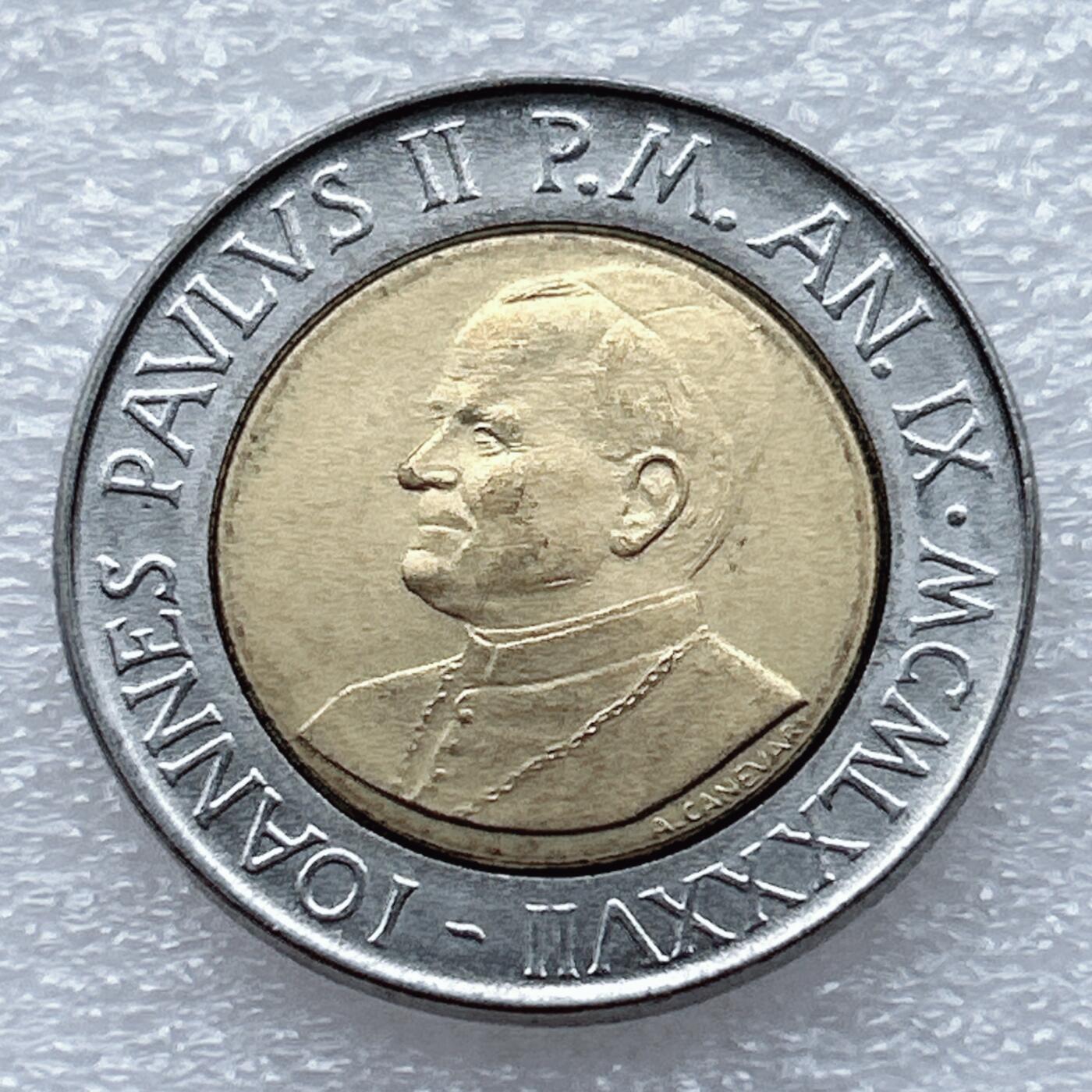 第一海外回流一元起拍收藏 散币专场 第93期 梵蒂冈500里拉双色币