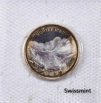 S&S Numismatic世界钱币-拍卖 第112期  - 瑞士2022年 瑞士冰川-莫特拉奇冰川 10法郎双色纪念币 原厂塑封