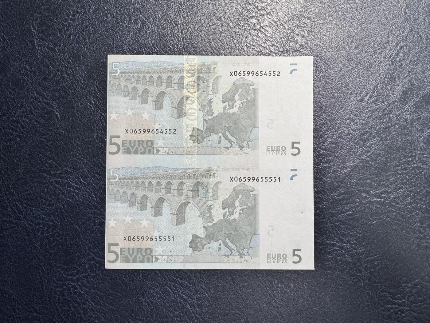 收藏联盟Quantum Auction 第351期拍卖  欧盟国家德国2002年5元两联体 品相UNC-  稀少第一签