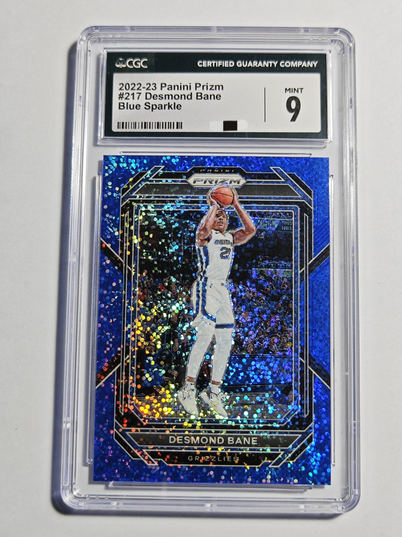 【麦稀奇世界钱币展】【德藏】卡牌拍卖 🧲 第14期  NBA 2022-23 PANINI PRIZM 灰熊 贝恩 144编 蓝点折 CGC 9