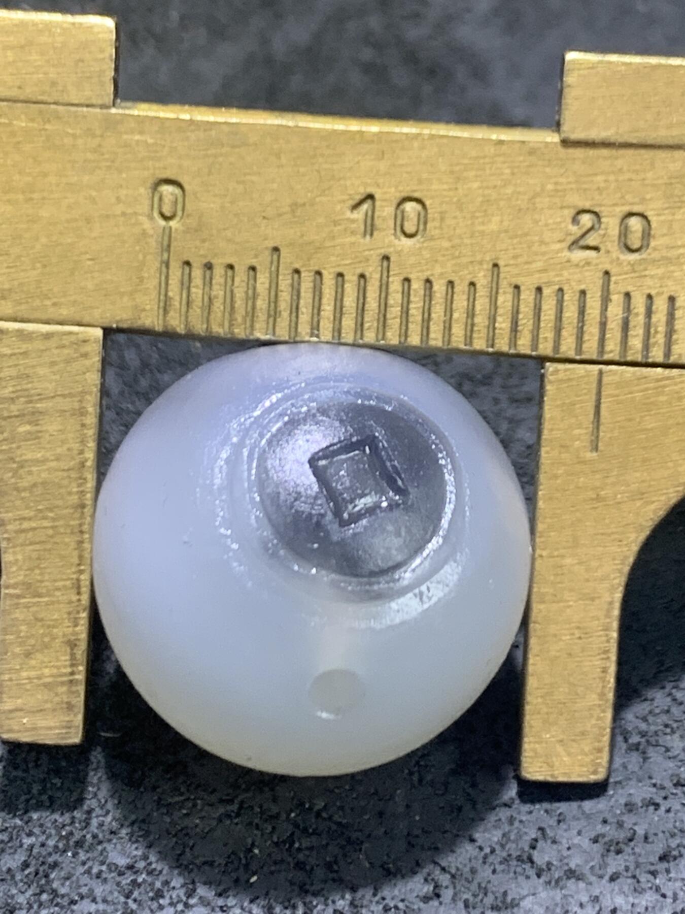 精美高玉化亚光海洋玉髓手工俏色巧雕钱币元宝随形2.0圆珠一个