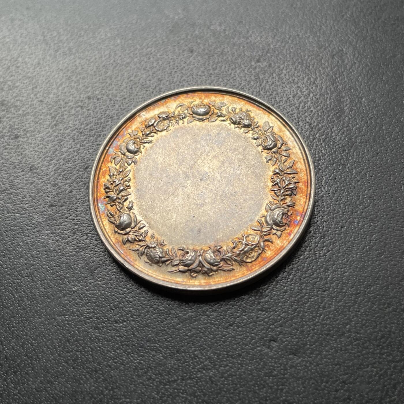 「木头集藏」章牌专场-第42期 法国婚礼银章  直径：32mm，14.1g，边铭：蜜蜂 ARGENT