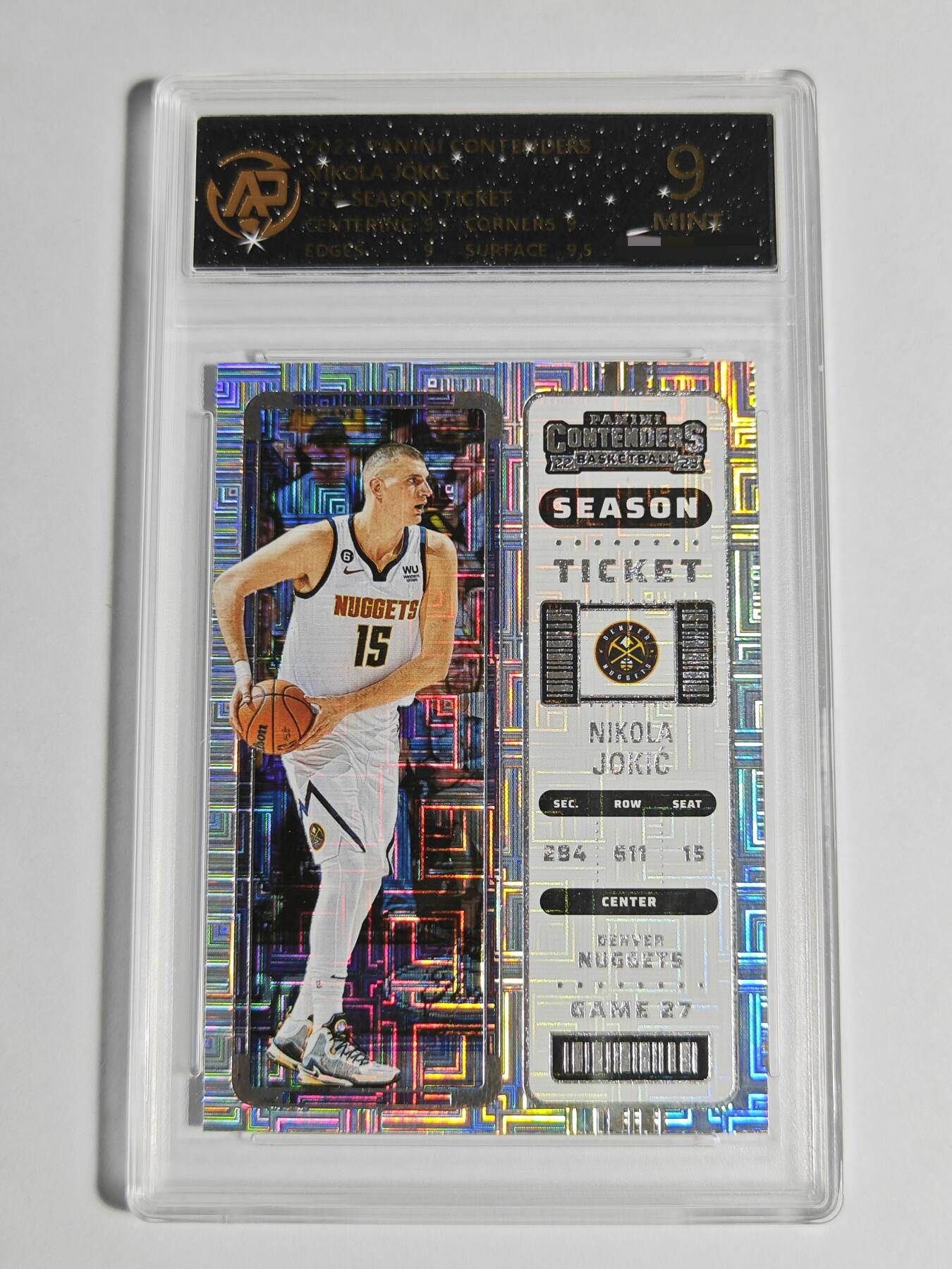 【麦稀奇世界钱币展】【德藏】卡牌拍卖 🧲 第14期  NBA 2022 PANINI CONTENDERS 掘金 约基奇 迷宫折 RPA 9