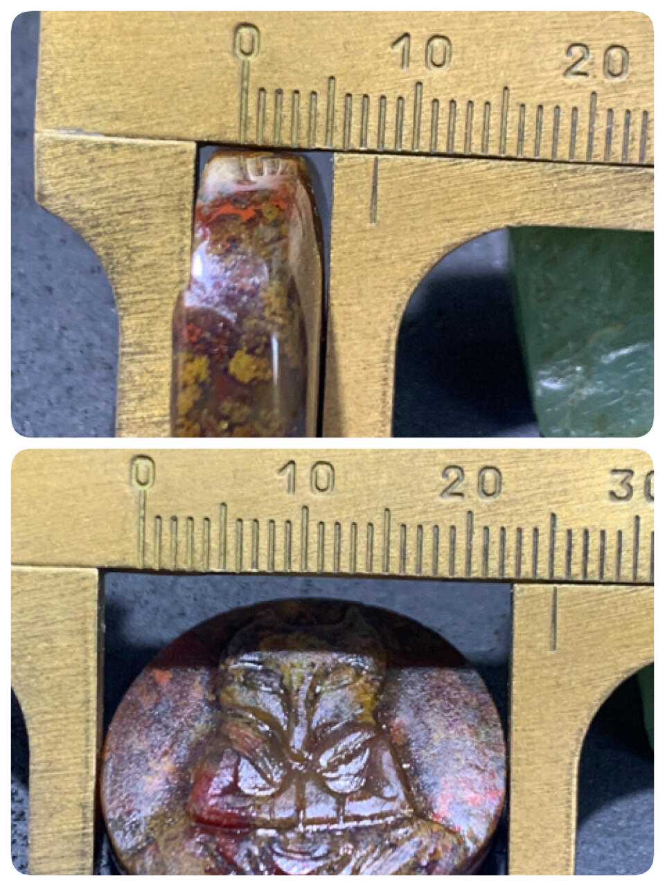 精美亚光高润度冻料草花纹战国红玛瑙手工俏色巧雕灵狐板珠（背云）一个