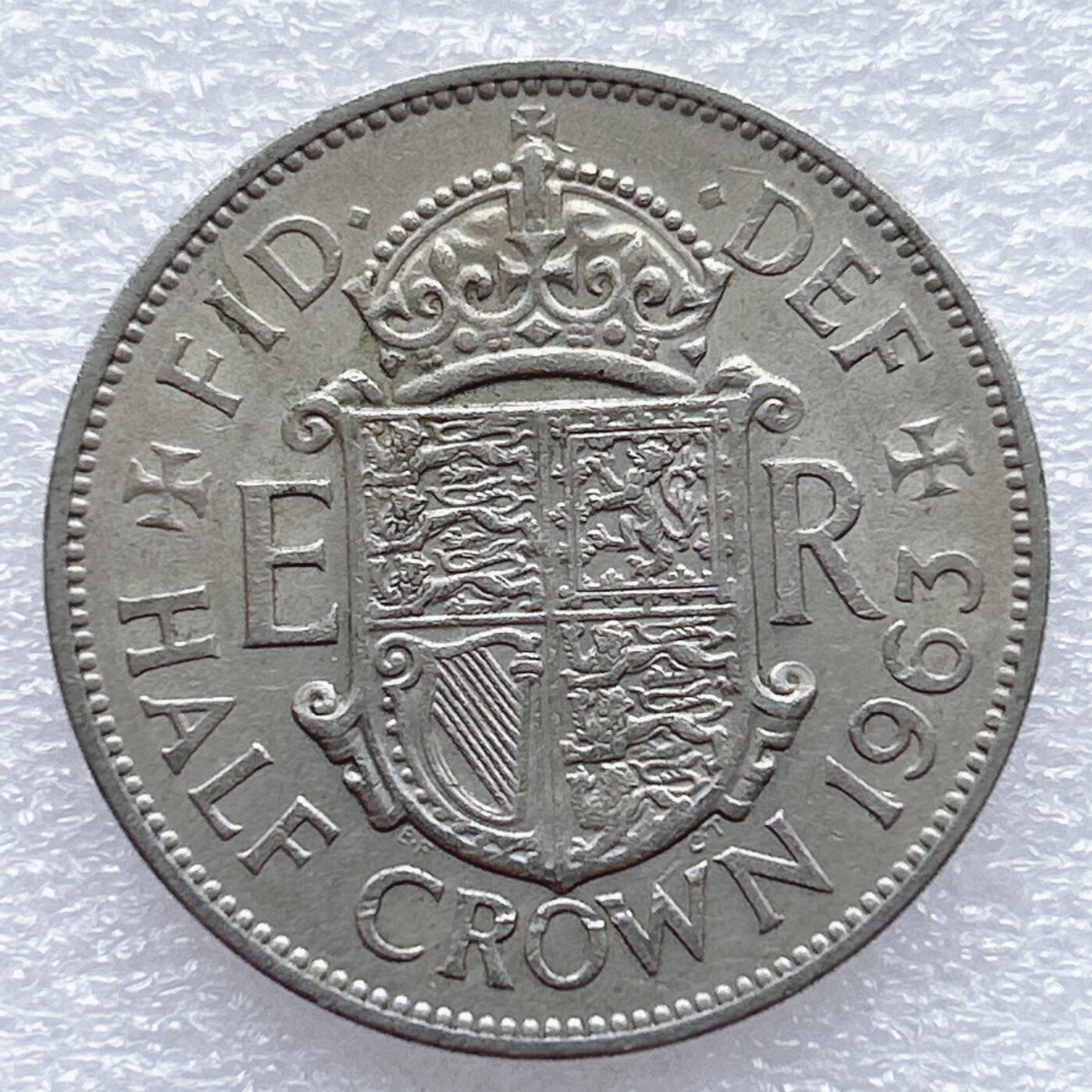 第一海外回流一元起拍收藏 散币专场 第94期 英国1963年半克朗 伊丽莎白二世