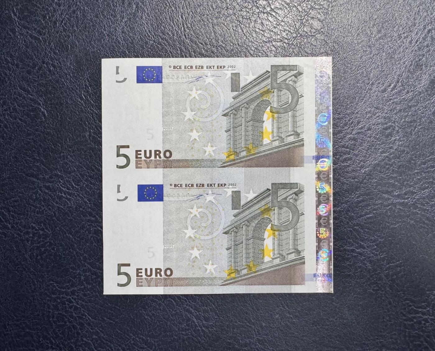 收藏联盟Quantum Auction 第351期拍卖  欧盟国家德国2002年5元两联体 品相UNC-  稀少第一签