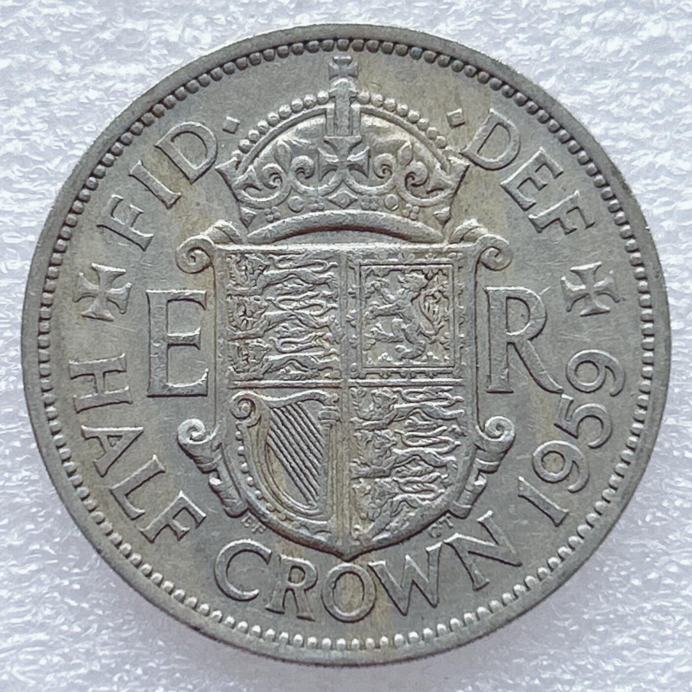 第一海外回流一元起拍收藏 散币专场 第94期 英国1959年半克朗 伊丽莎白二世