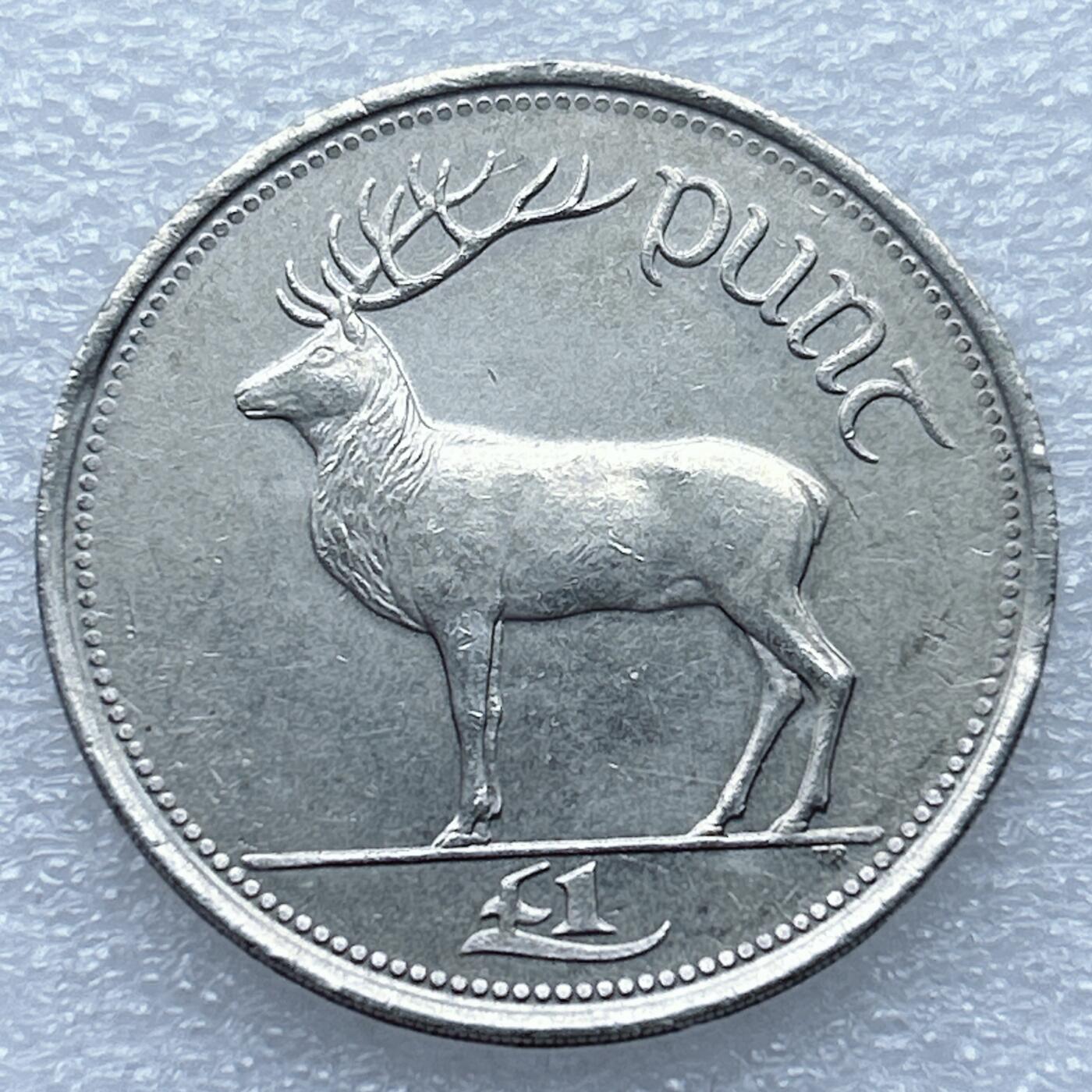 第一海外回流一元起拍收藏 散币专场 第93期 爱尔兰1998年1镑 麋鹿